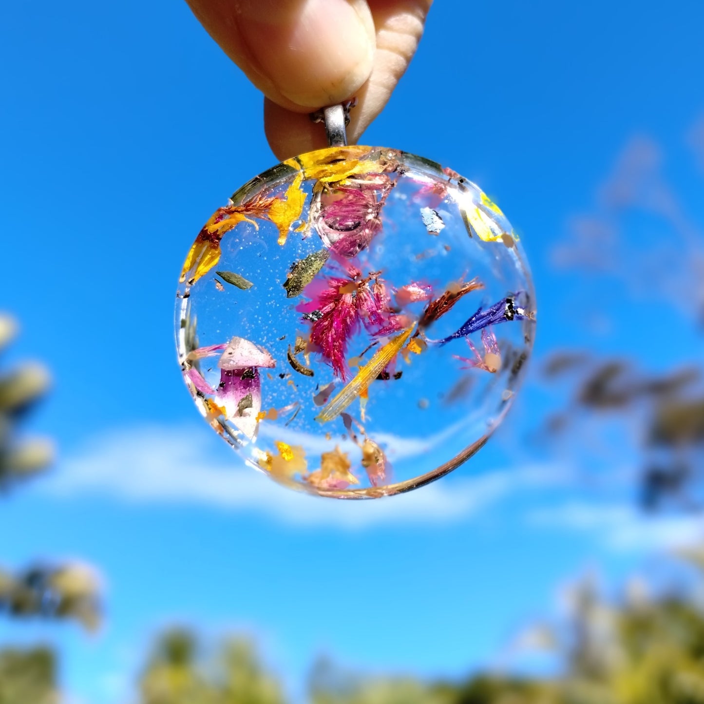 Botanical Circle Pendant Necklace