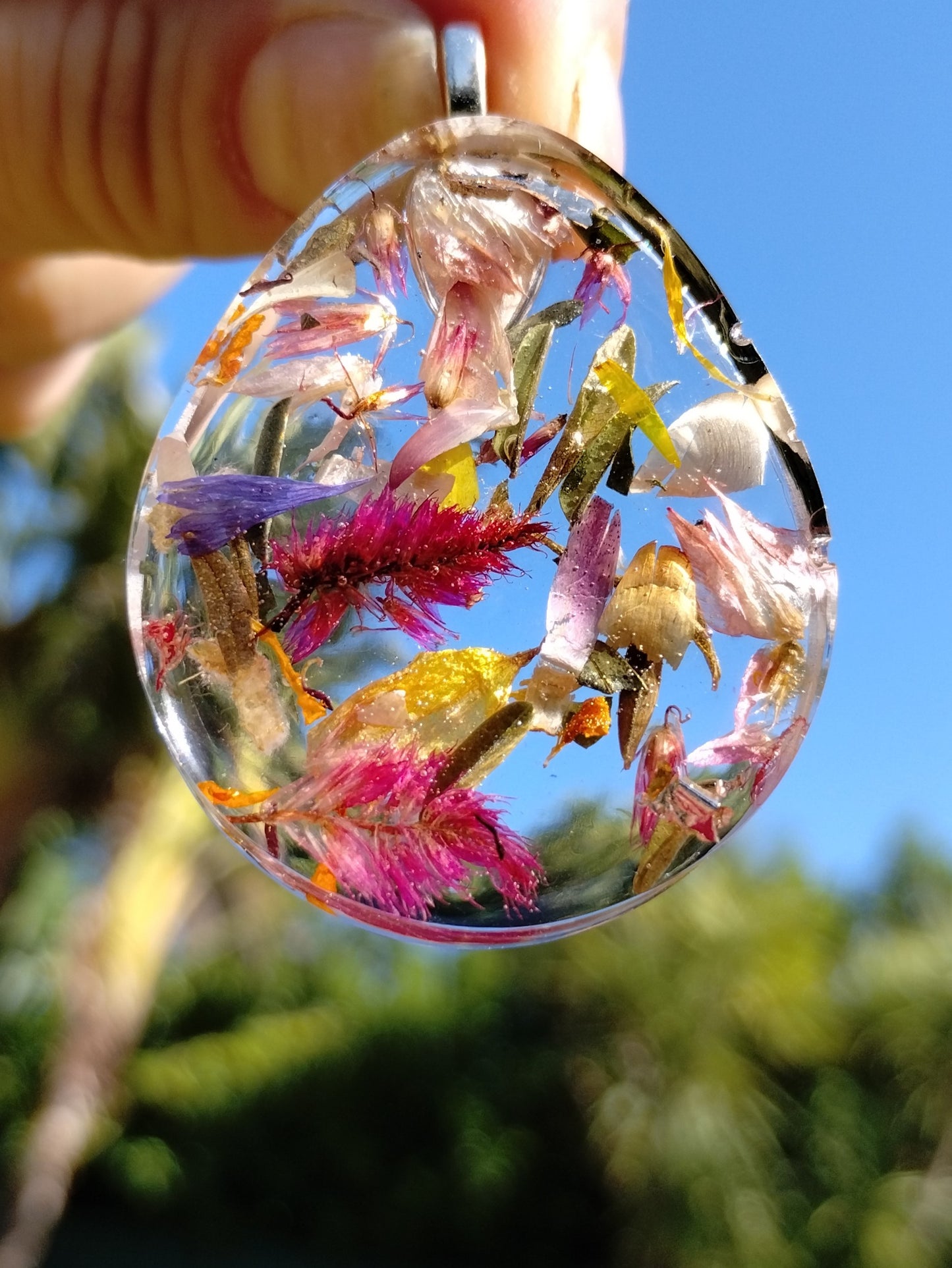 Botanical Egg Pendant Necklace