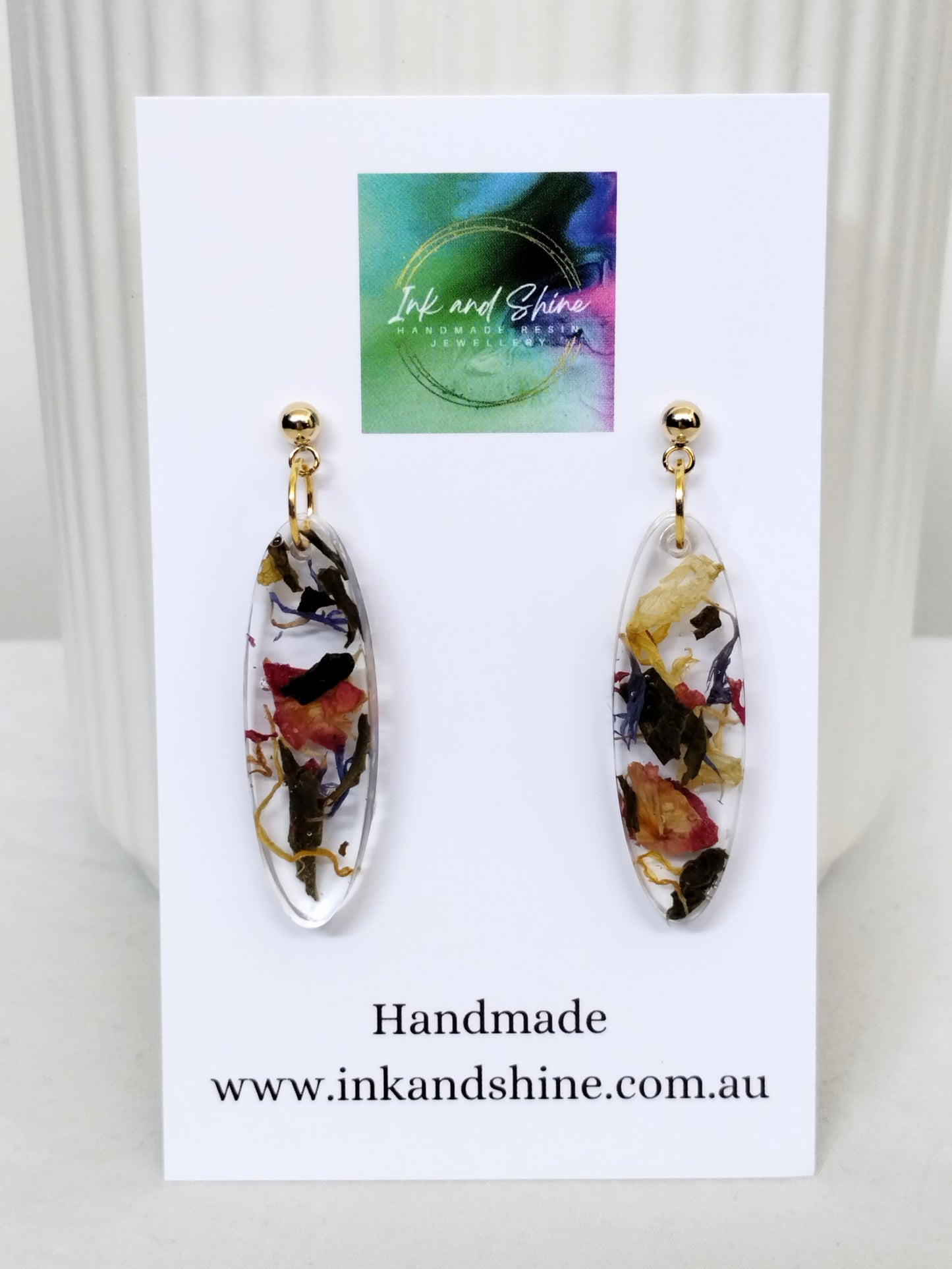 Floral Tea Drop Earrings