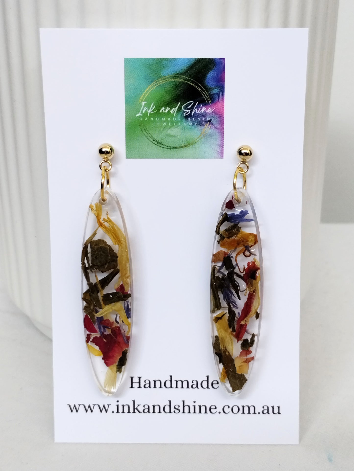 Floral Tea Drop Earrings