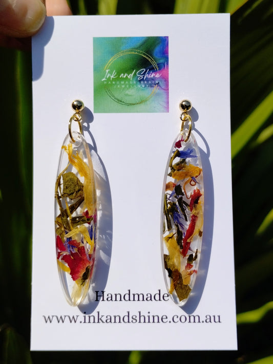 Floral Tea Drop Earrings