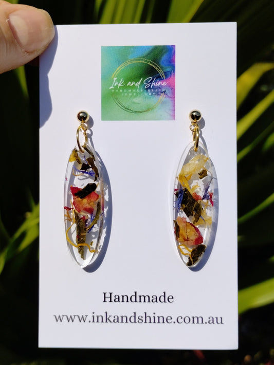 Floral Tea Drop Earrings