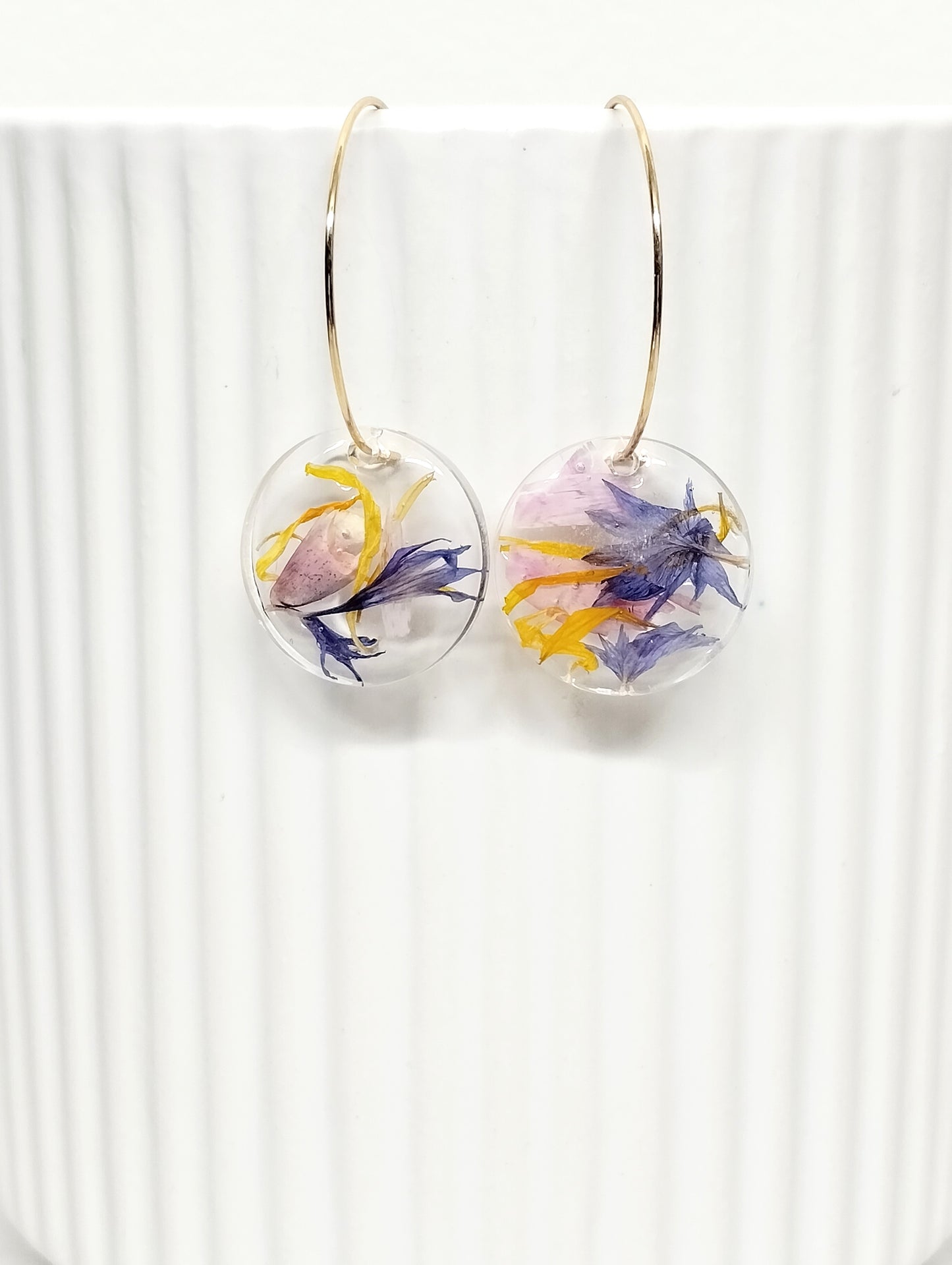 Botanical Gold Hoop Earrings