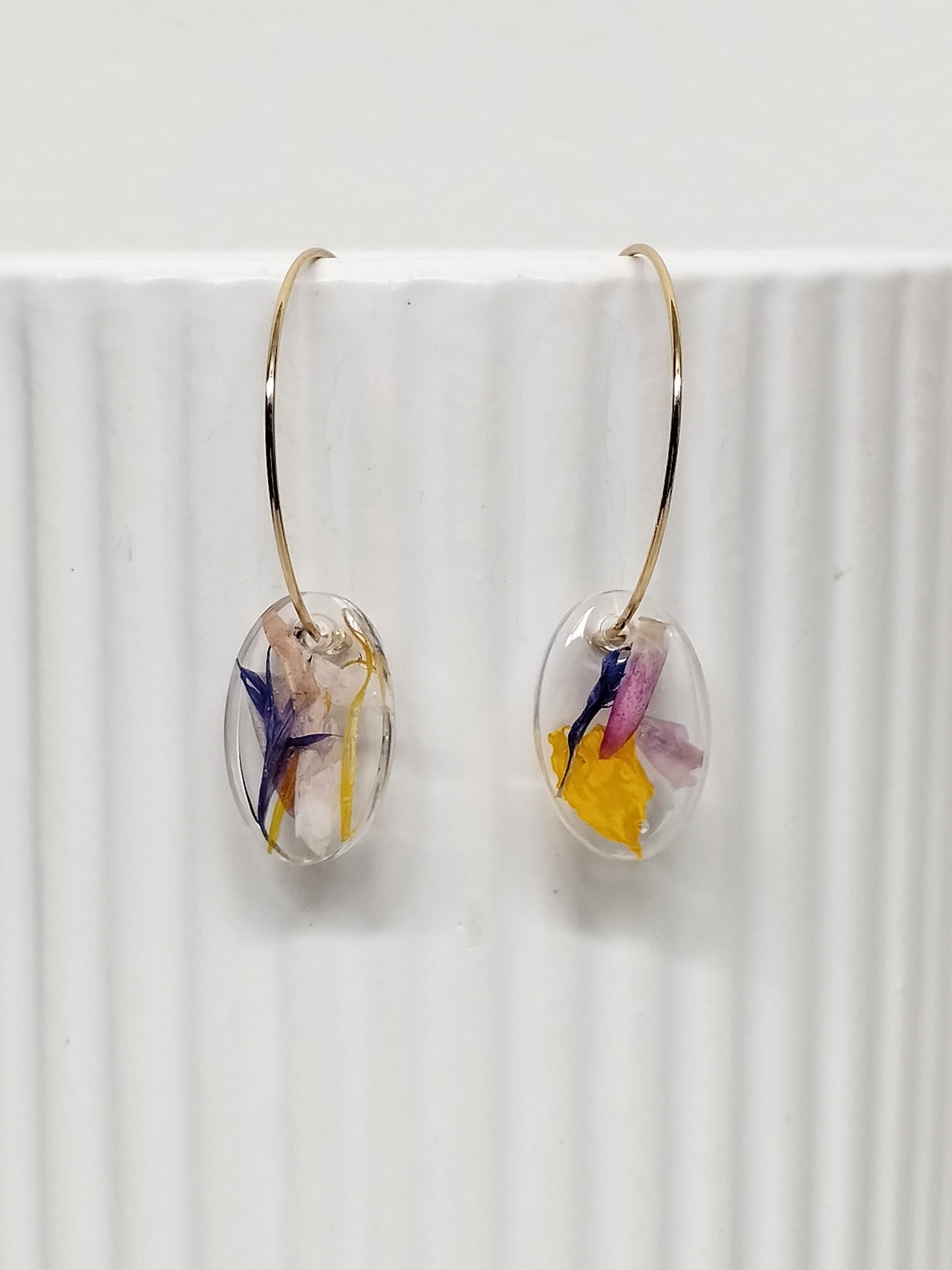 Botanical Gold Hoop Earrings