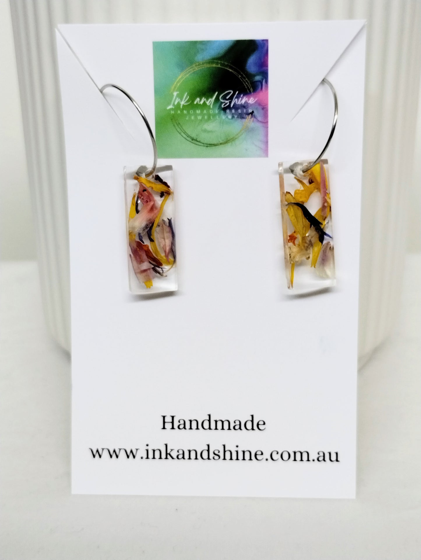 Botanical Silver Hoop Earrings