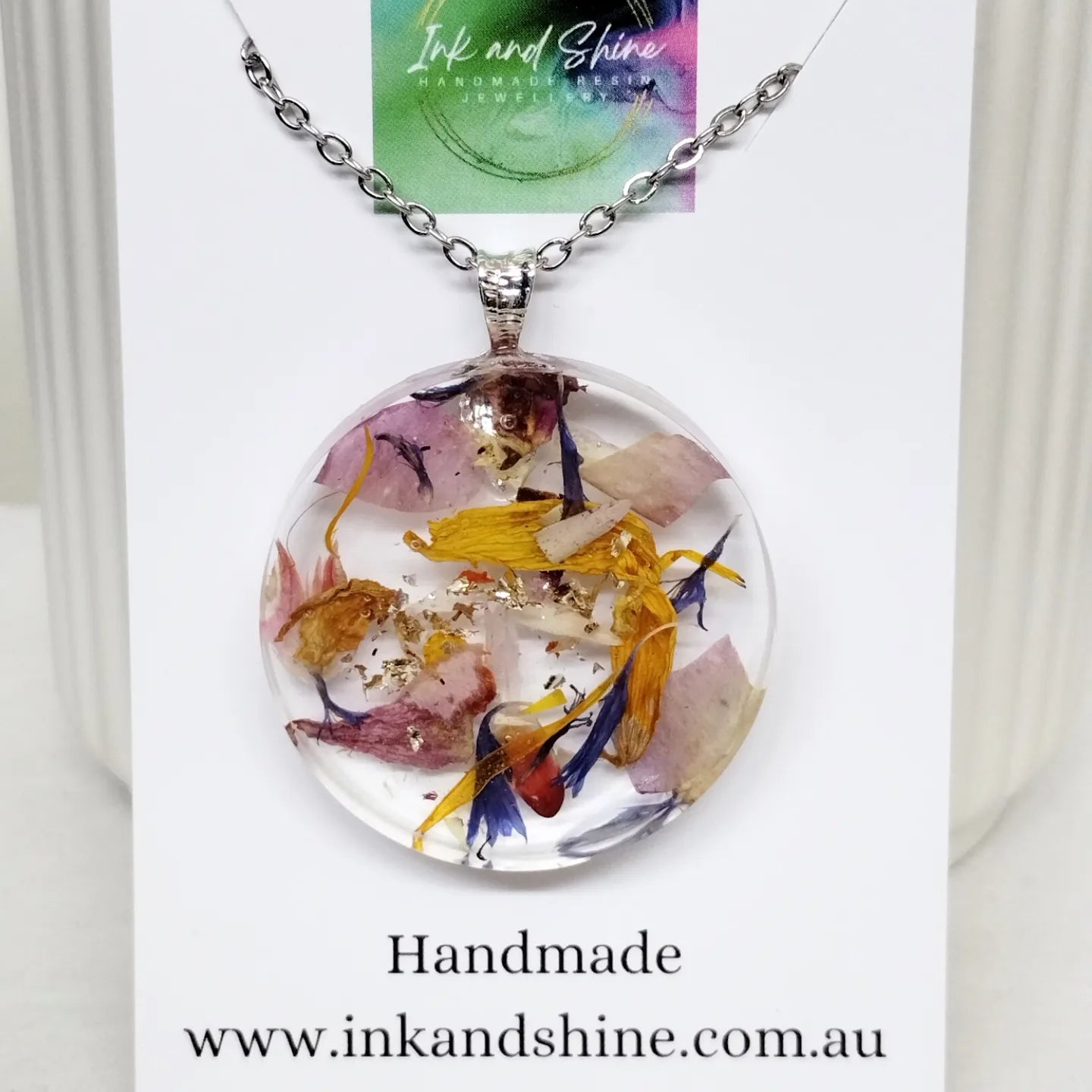 Botanical Circle Pendant Necklace