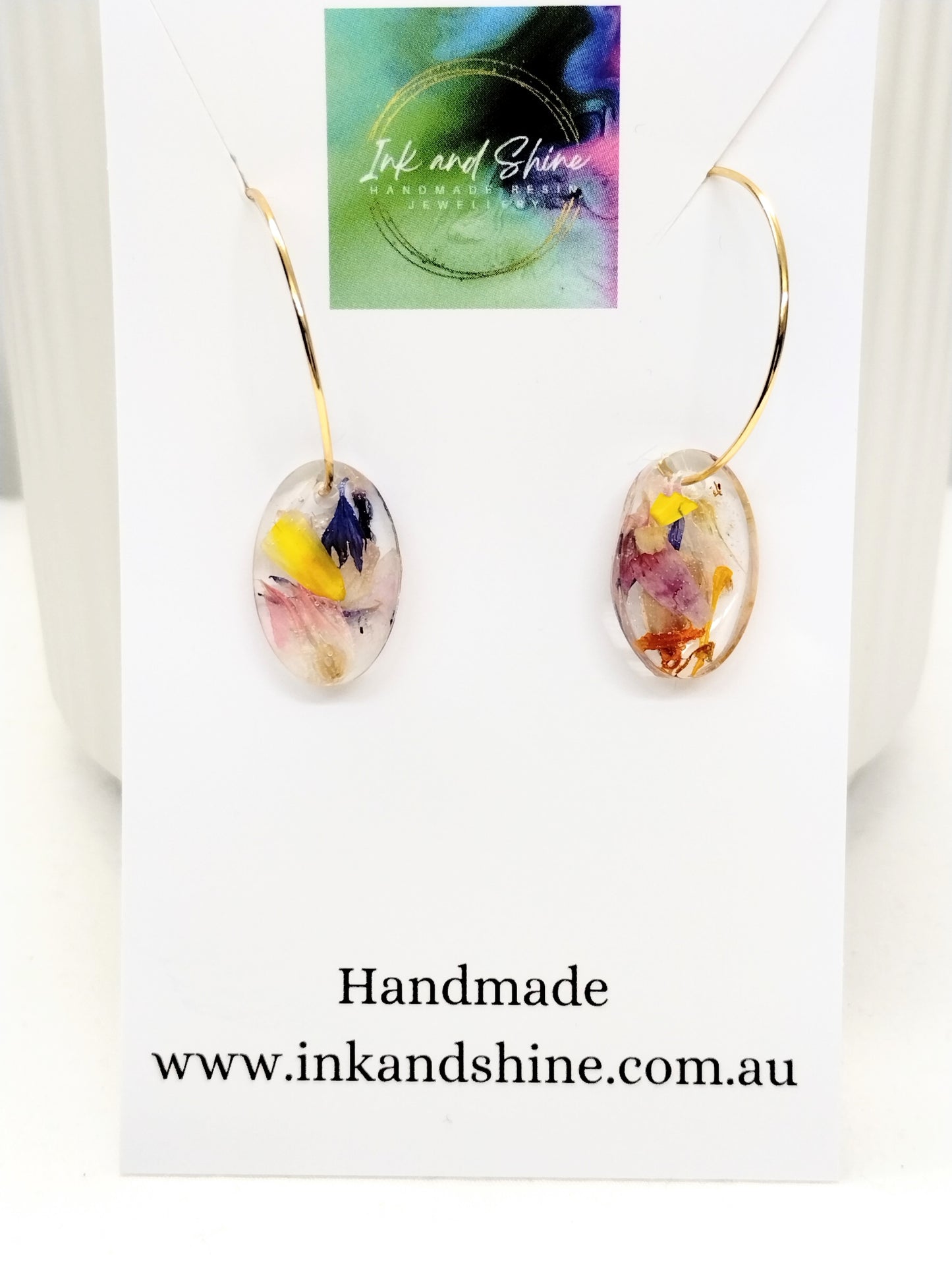 Botanical Gold Hoop Earrings