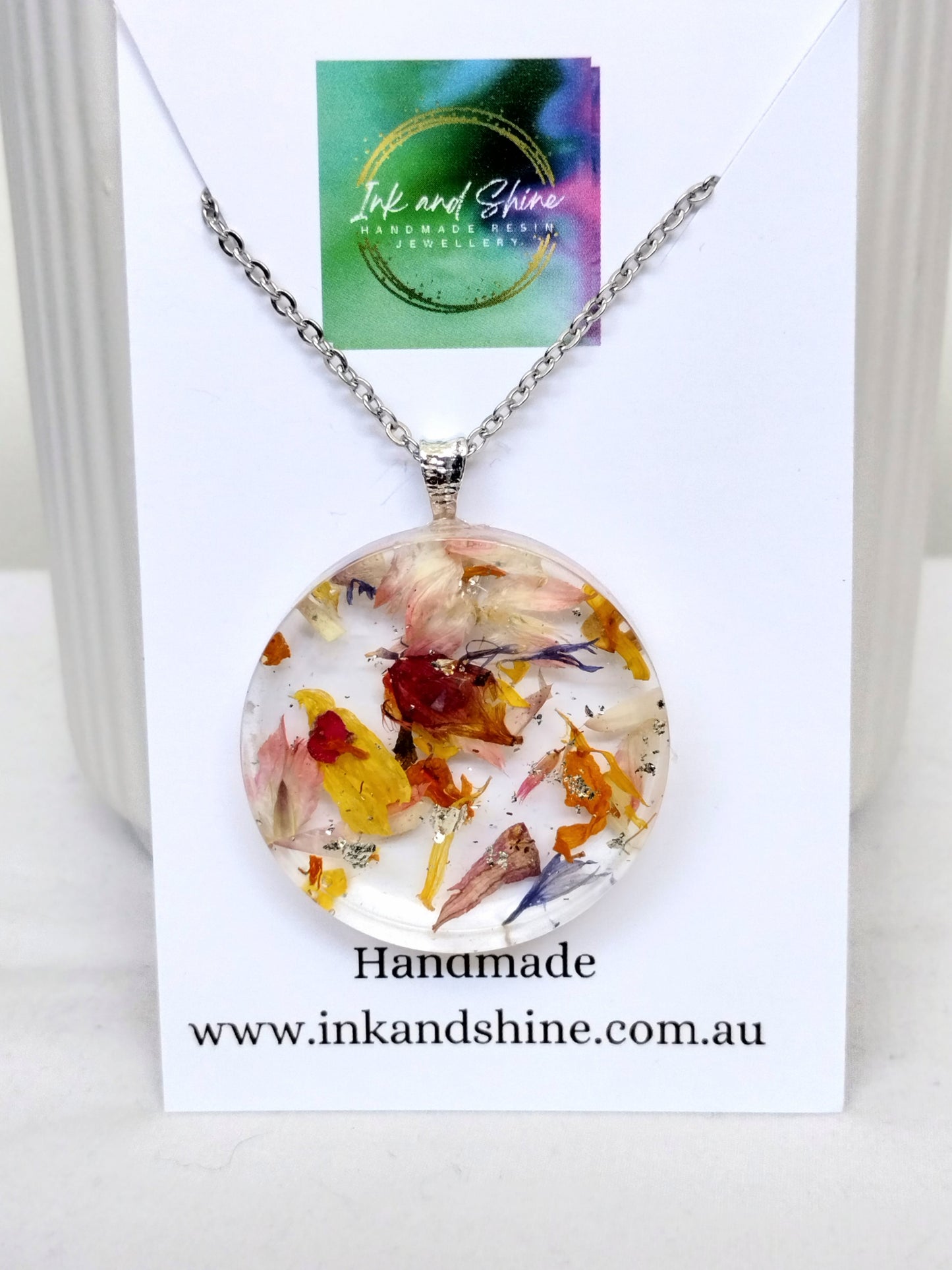 Botanical Circle Pendant Necklace