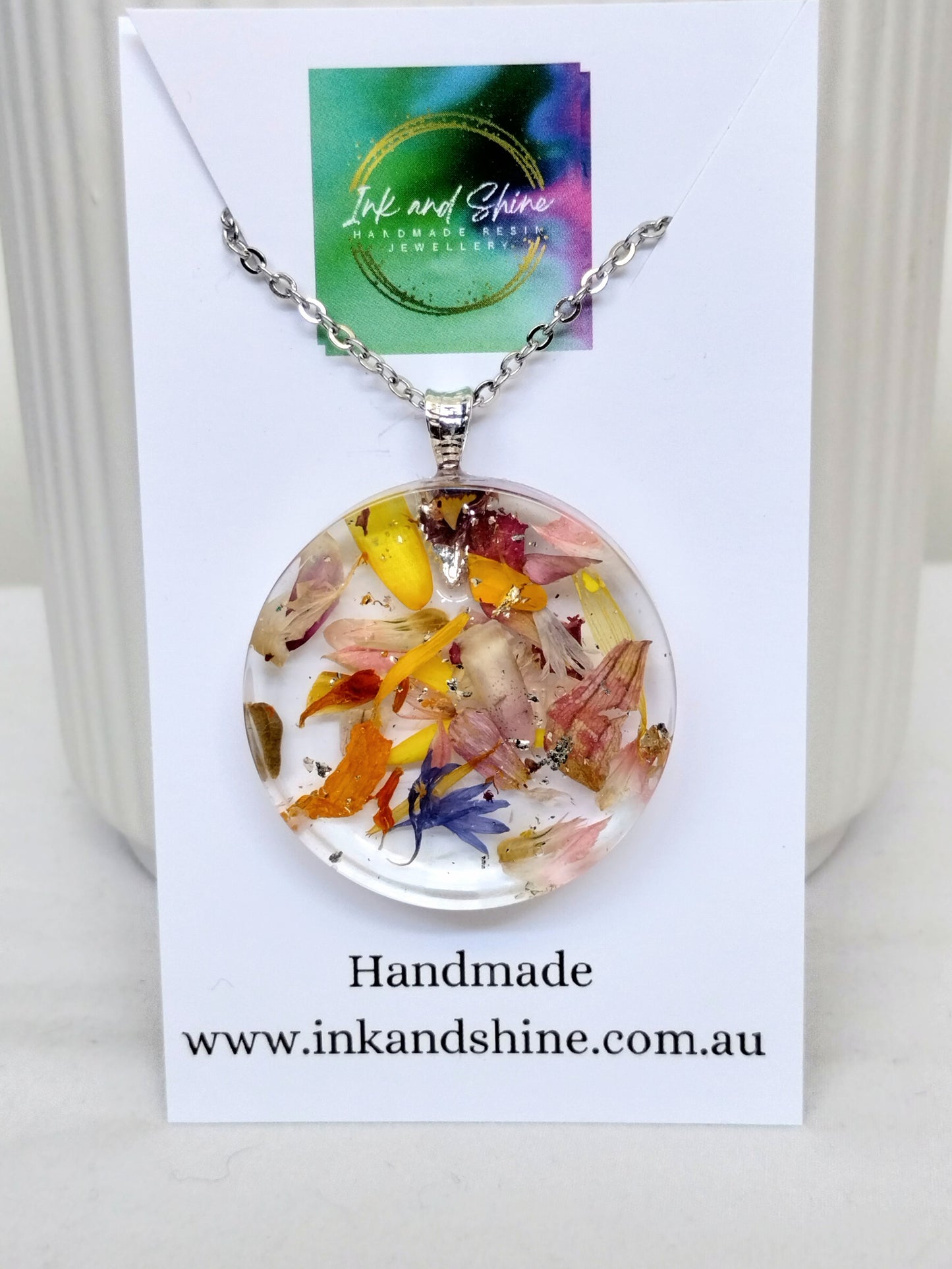 Botanical Circle Pendant Necklace