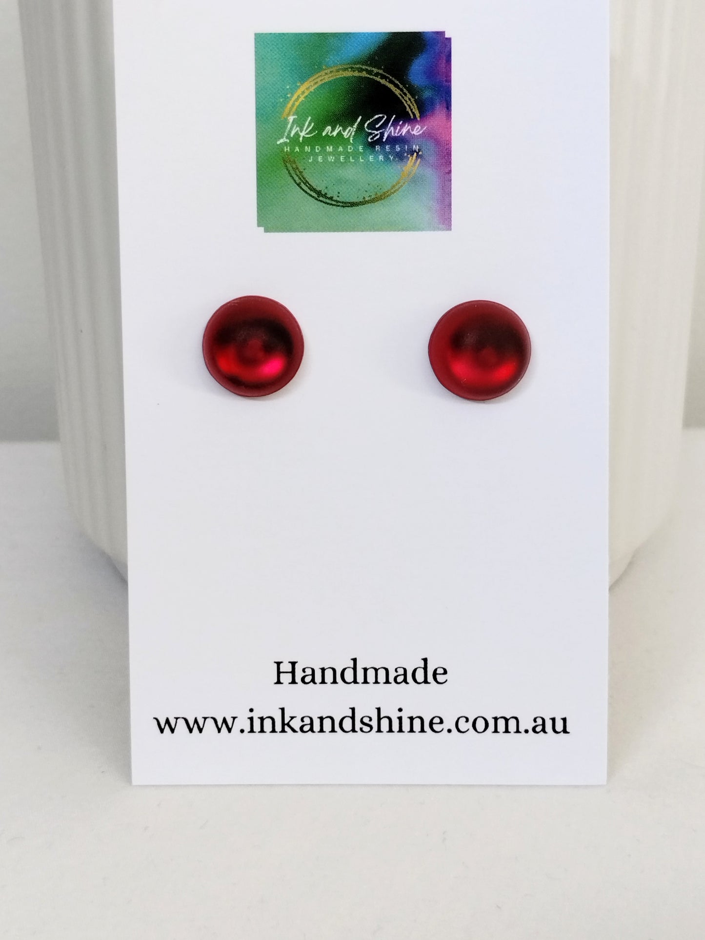 Round Dome Stud Earrings