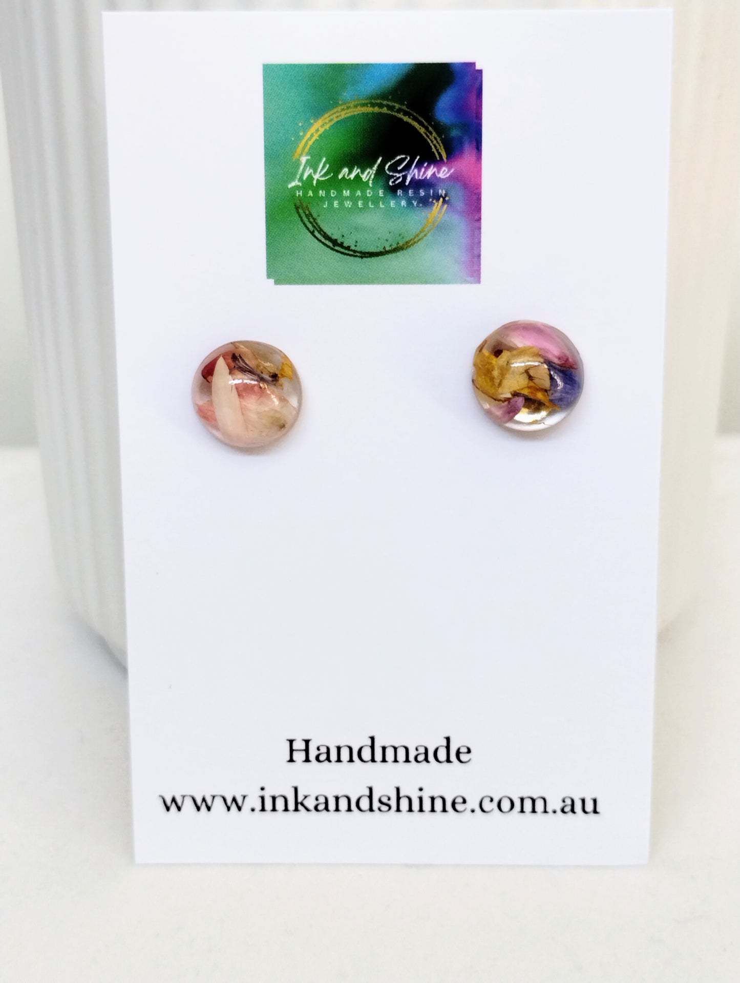 Botanical Round Dome Stud Earrings