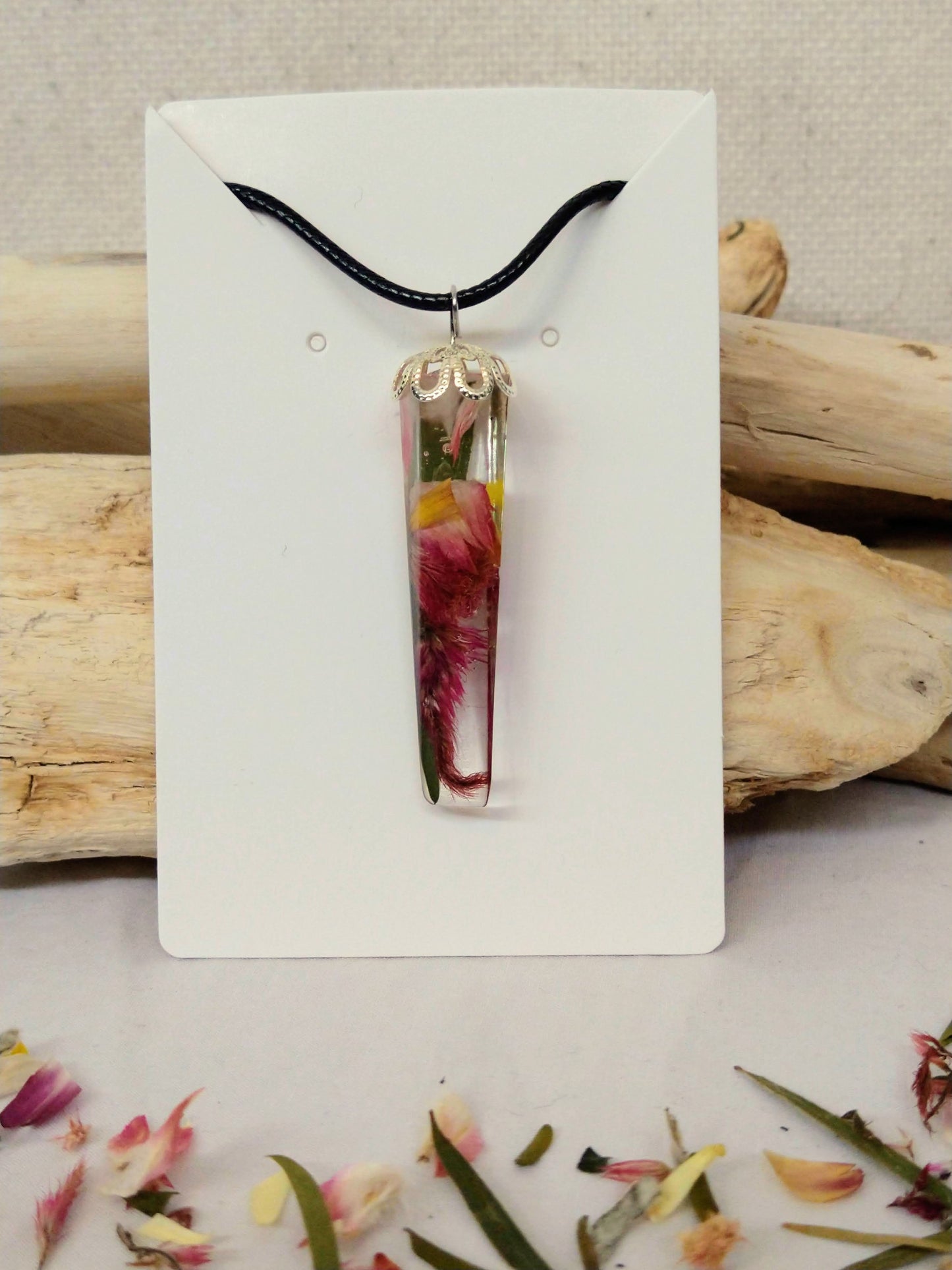 Botanical Crystal Pendant Necklace