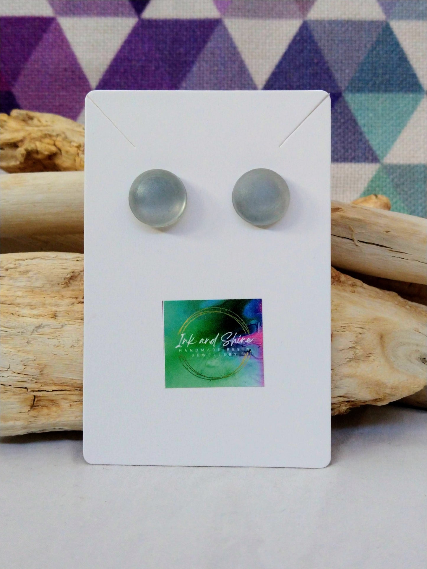 Round Dome Stud Earrings