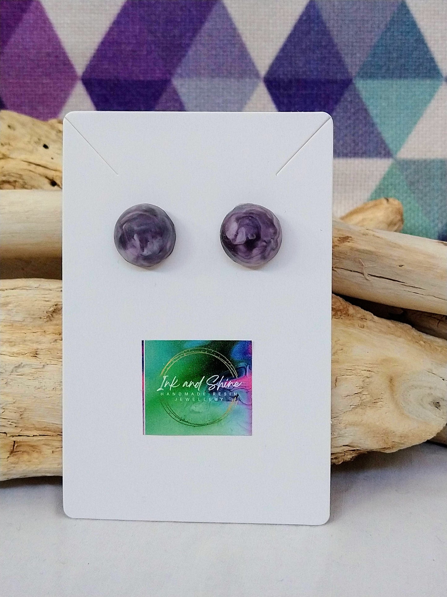 Round Dome Stud Earrings