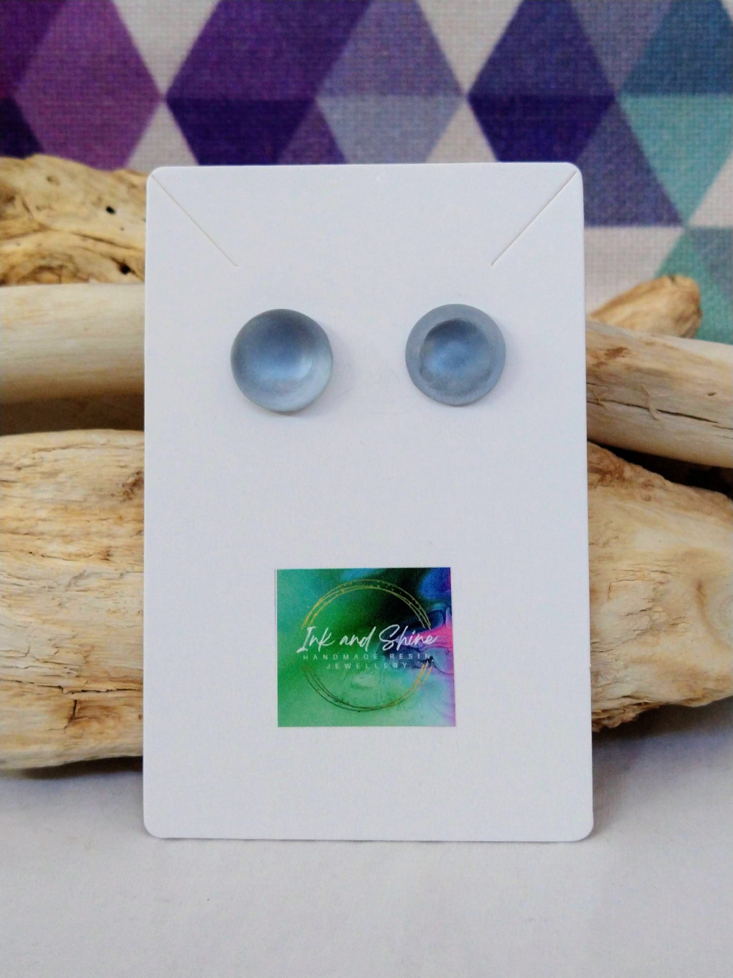 Round Dome Stud Earrings