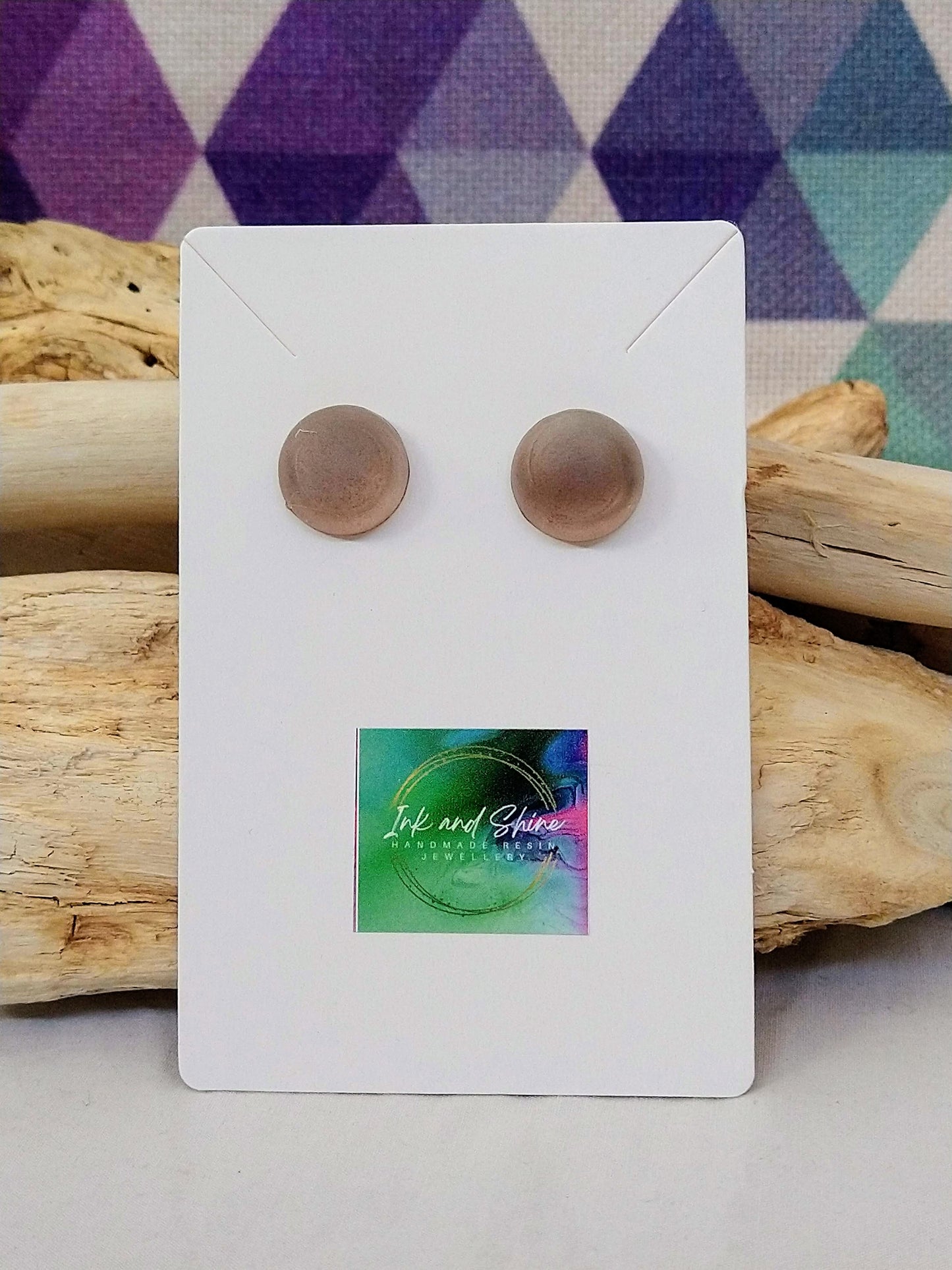 Round Dome Stud Earrings