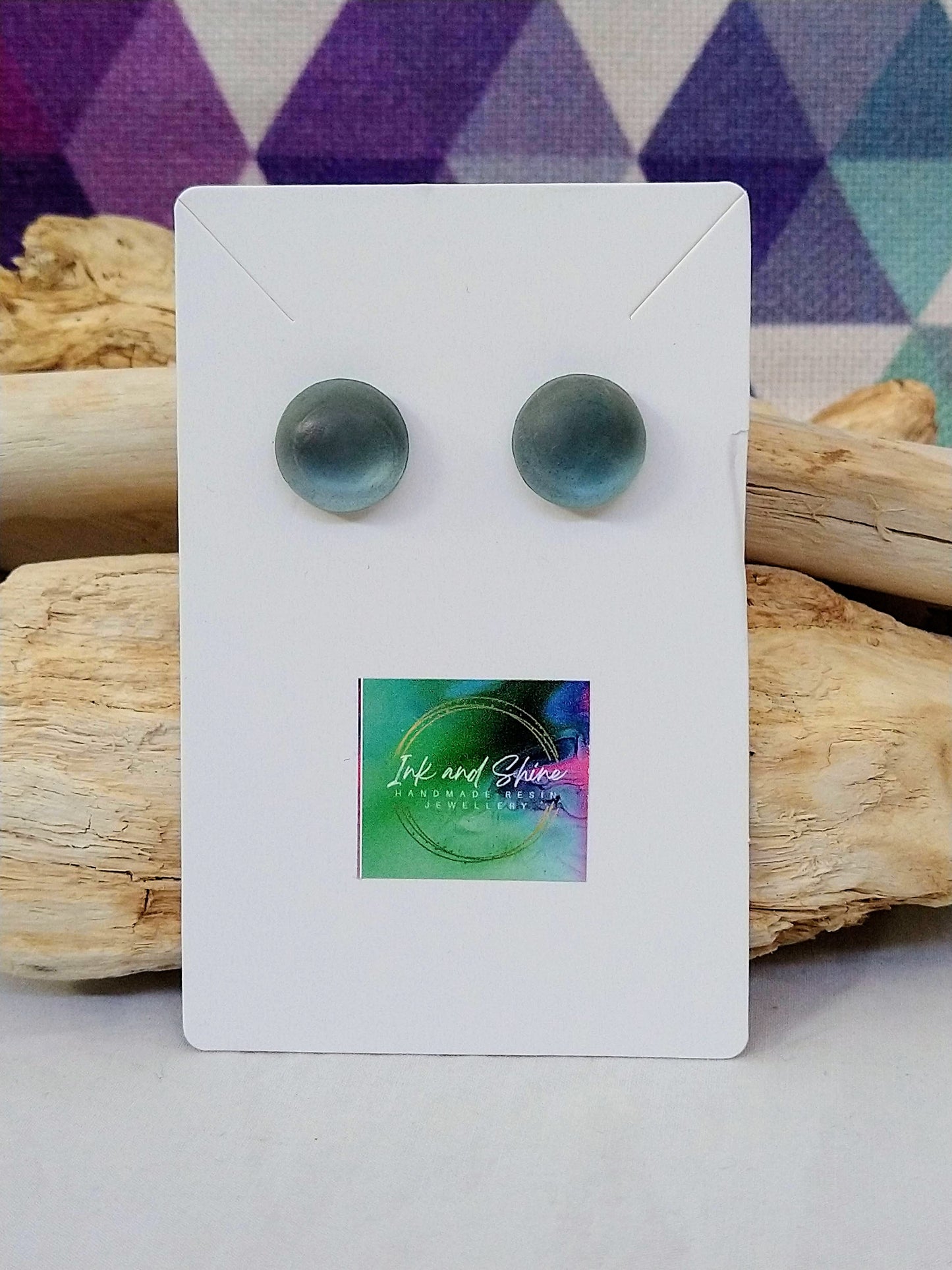 Round Dome Stud Earrings