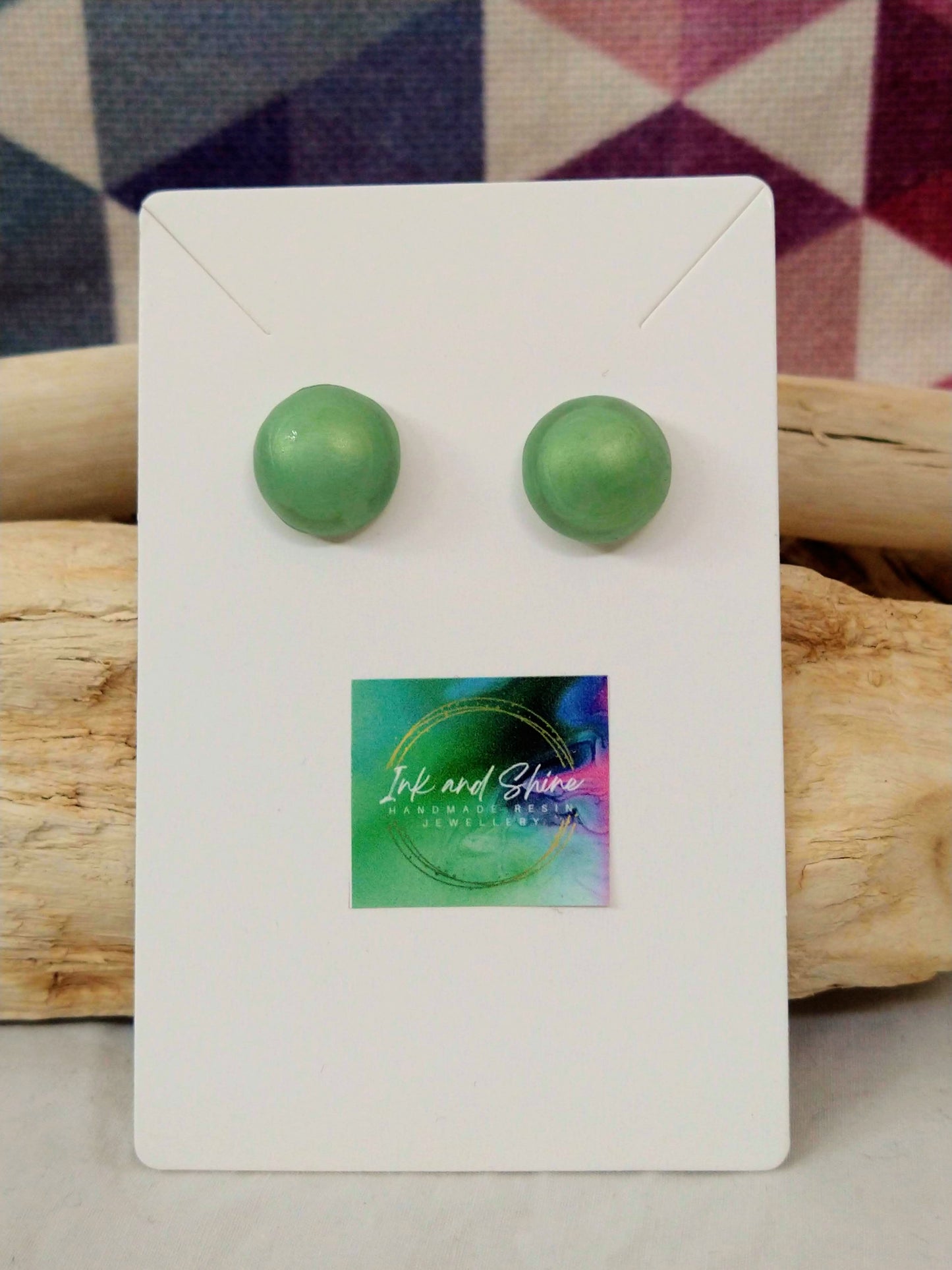 Round Dome Stud Earrings