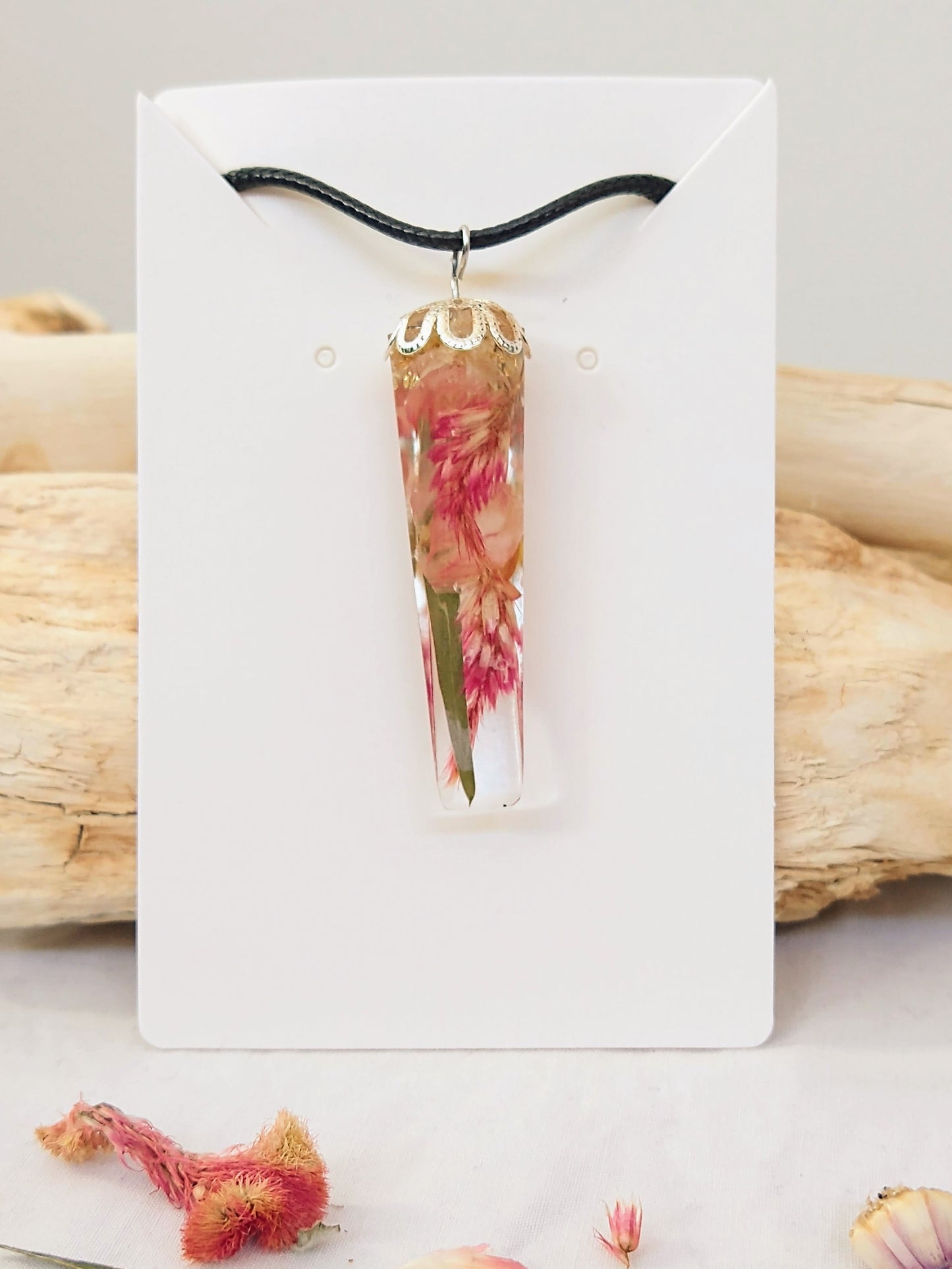 Botanical Crystal Pendant Necklace