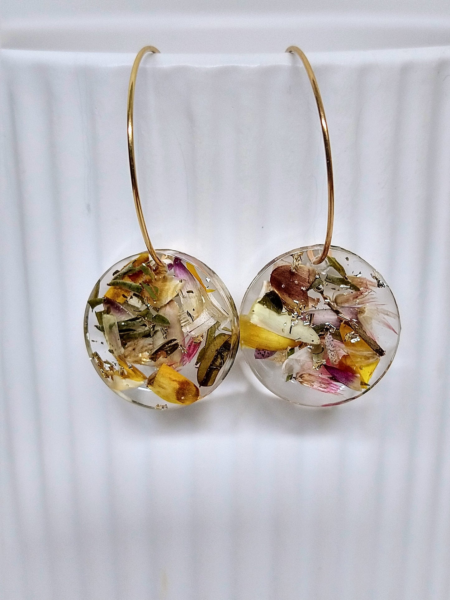 Botanical Gold Hoop Earrings