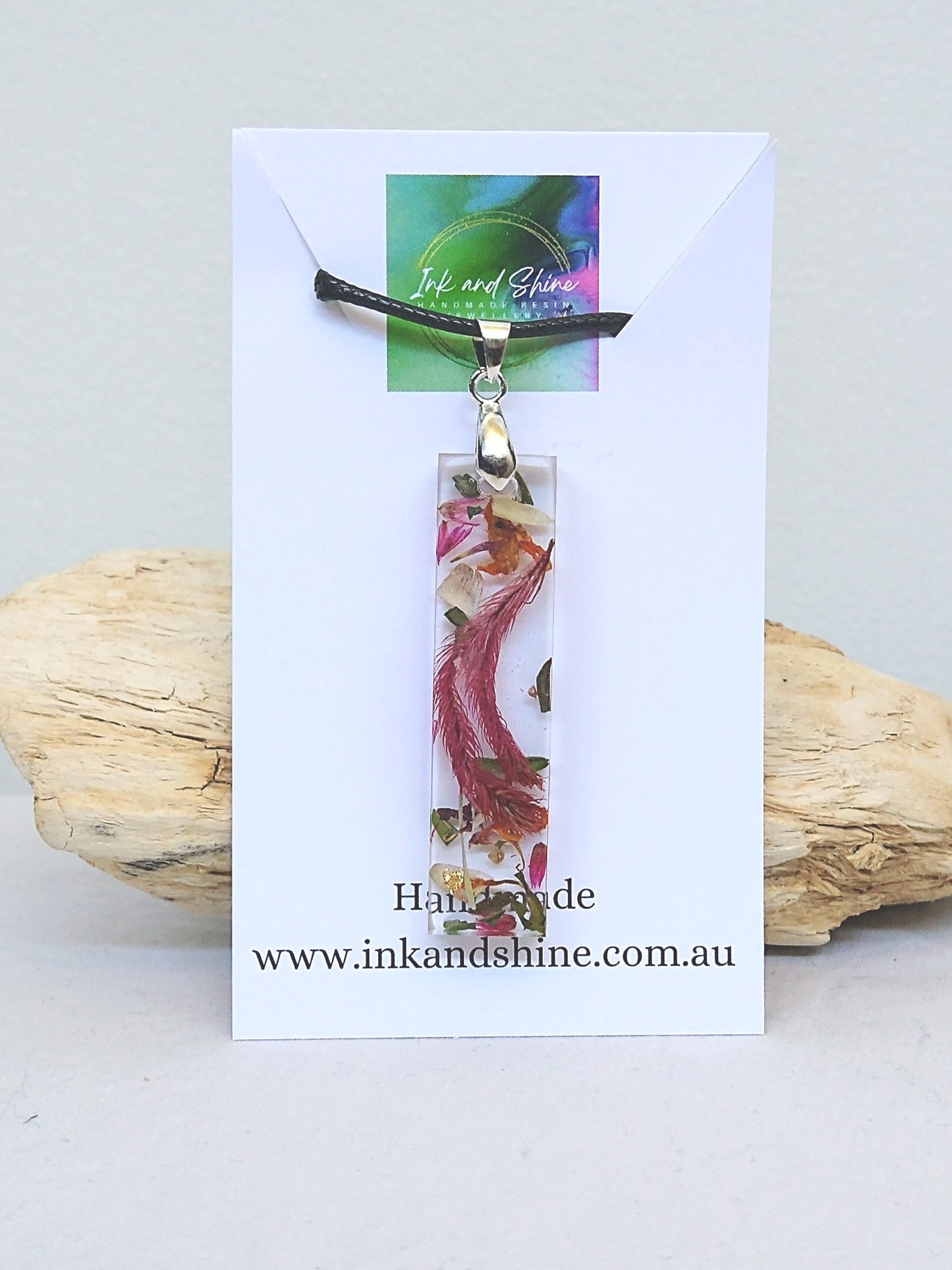Botanical Rectangle Pendant Necklace