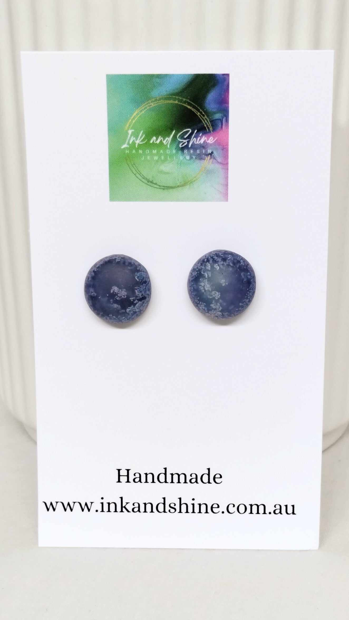 Round Dome Stud Earrings