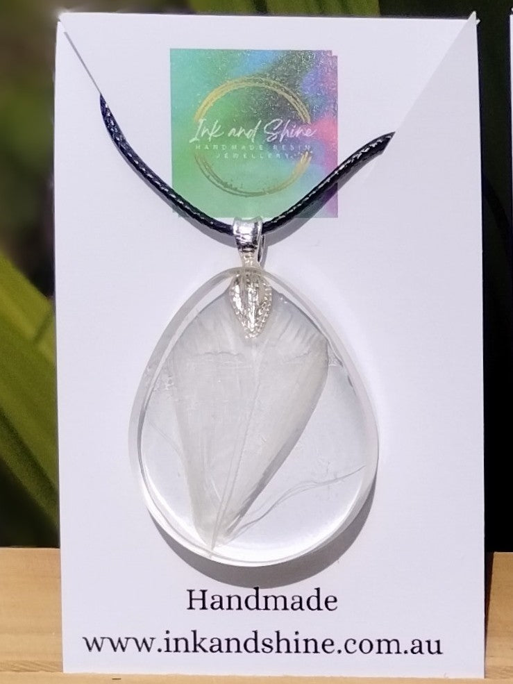 pet memorial pendant with feather