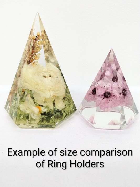 Example of size comparison between Large and Standard Ring Holders