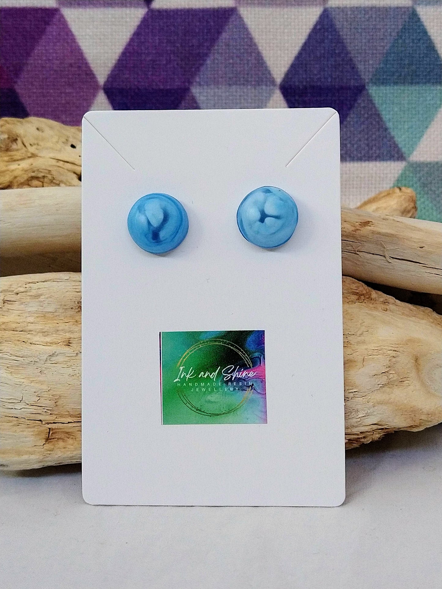 Round Dome Stud Earrings