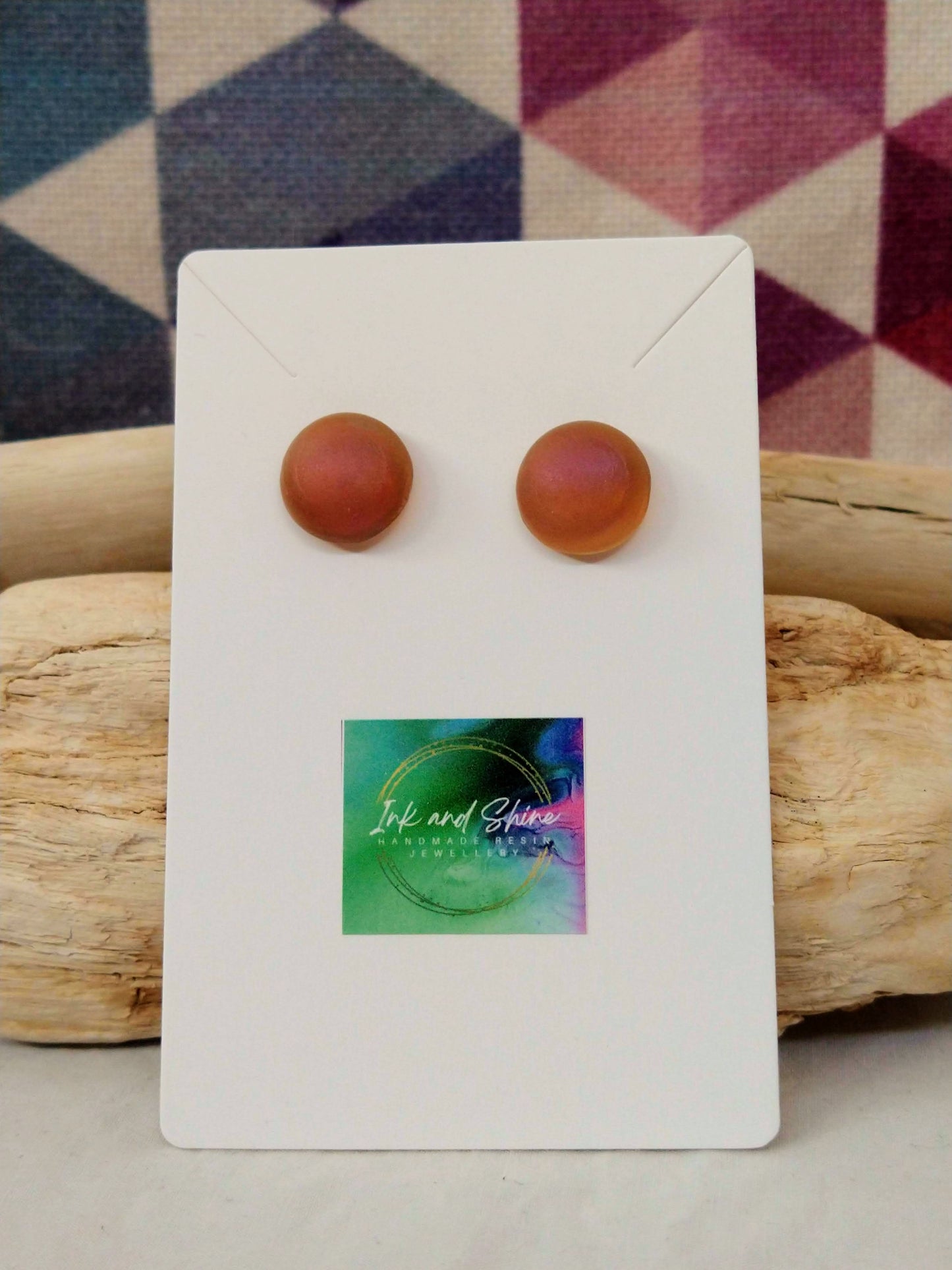 Round Dome Stud Earrings