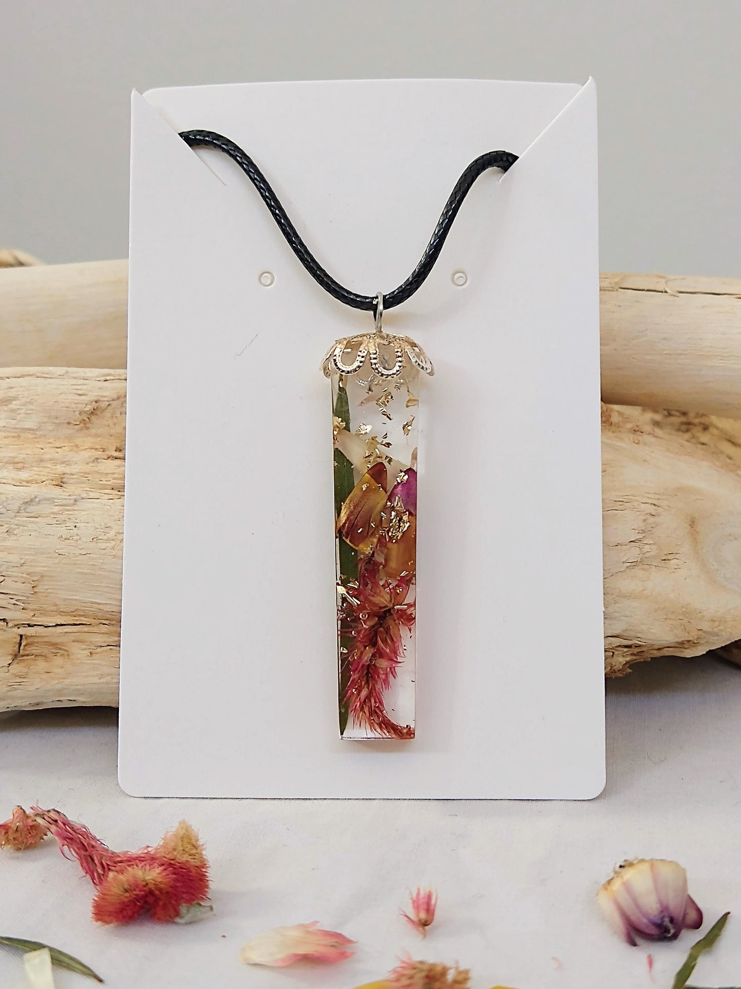 Botanical Crystal Pendant Necklace