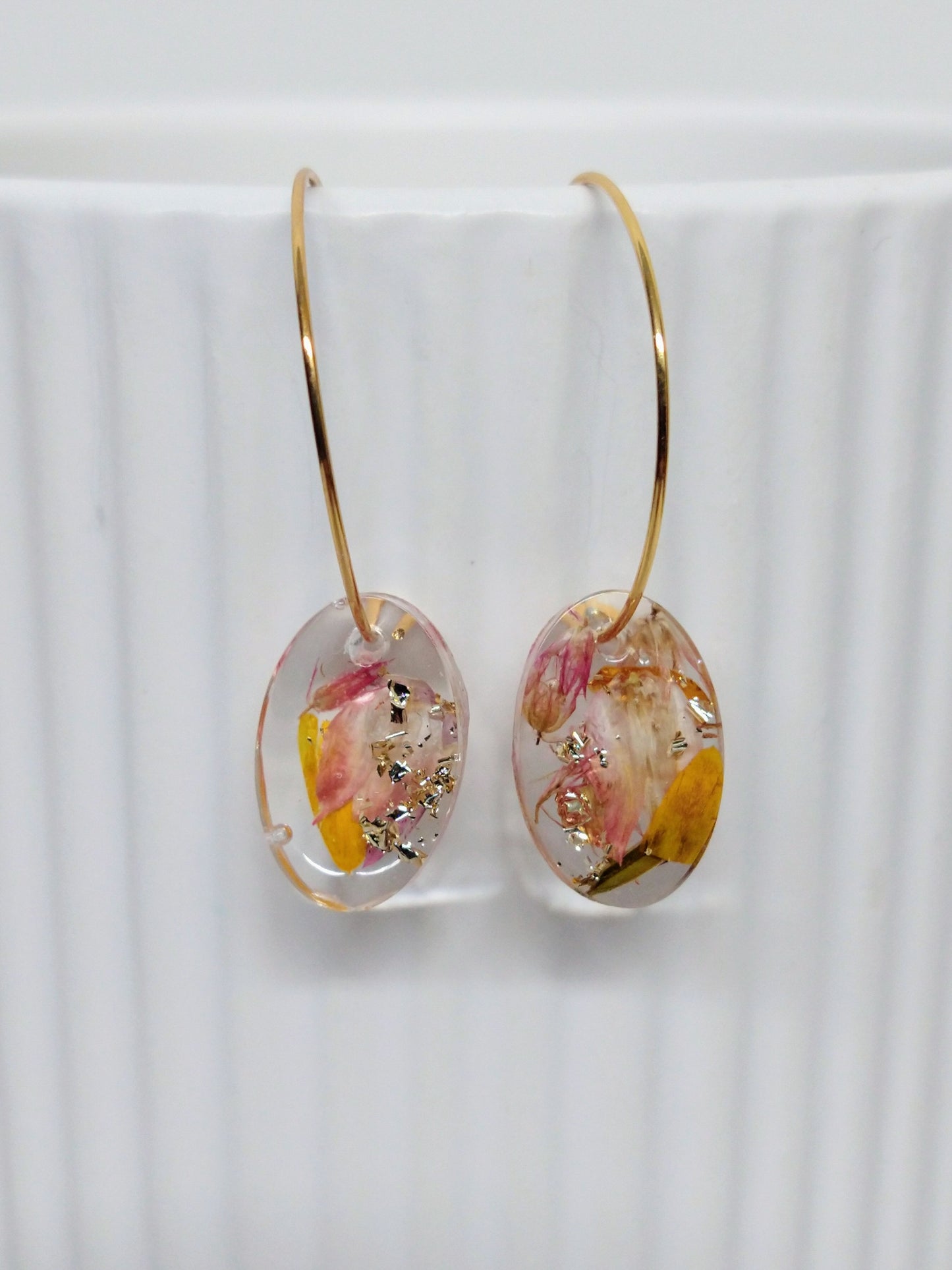 Botanical Gold Hoop Earrings